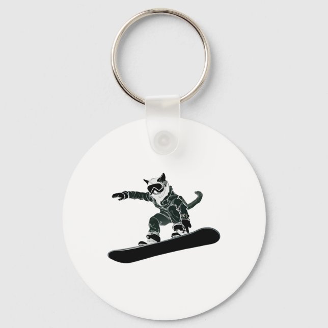 Ski Snowboard Goggles Funny Skiing Snowboarding Ca Nyckelring (Framsida)