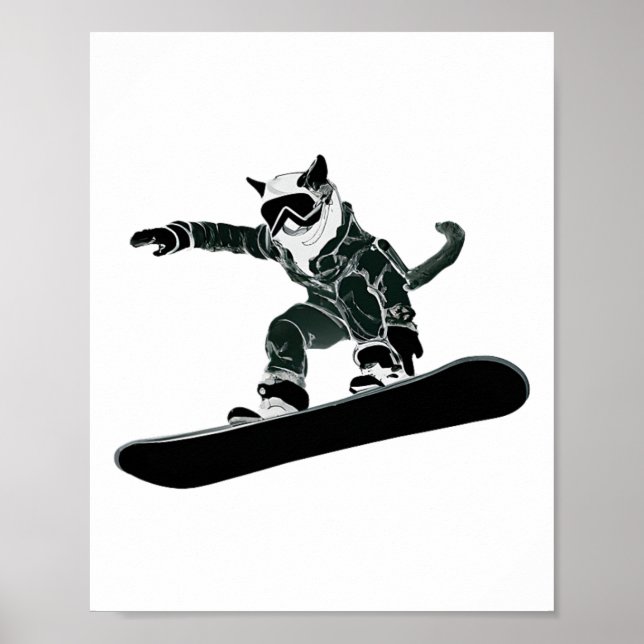 Ski Snowboard Goggles Funny Skiing Snowboarding Ca Poster (Framsidan)