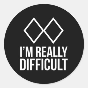 Ski Snowboard, jag är Verkligen svårt Runt Klistermärke