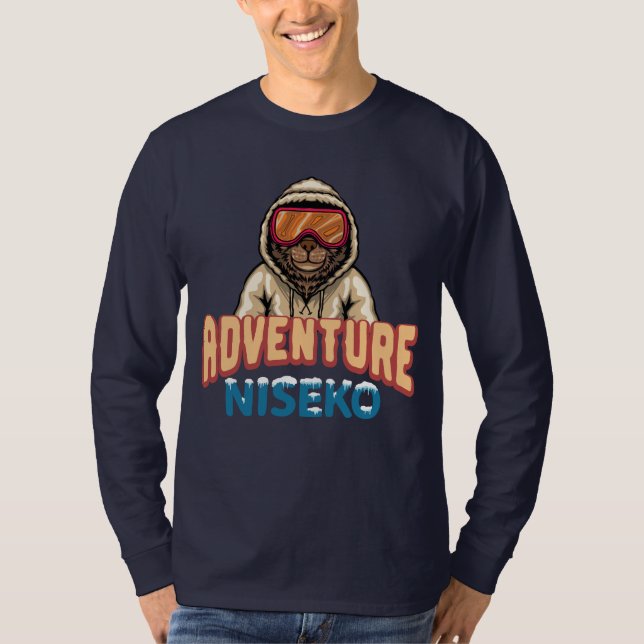 Ski Snowboard japanska T Shirt (Framsida)
