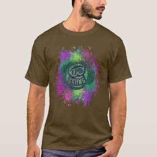 Ski Snowboard Natature Treehugger Skiing Mountain  T Shirt