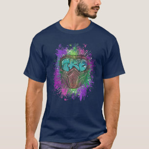 Ski Snowboard Natature Treehugger Skiing Mountain T Shirt
