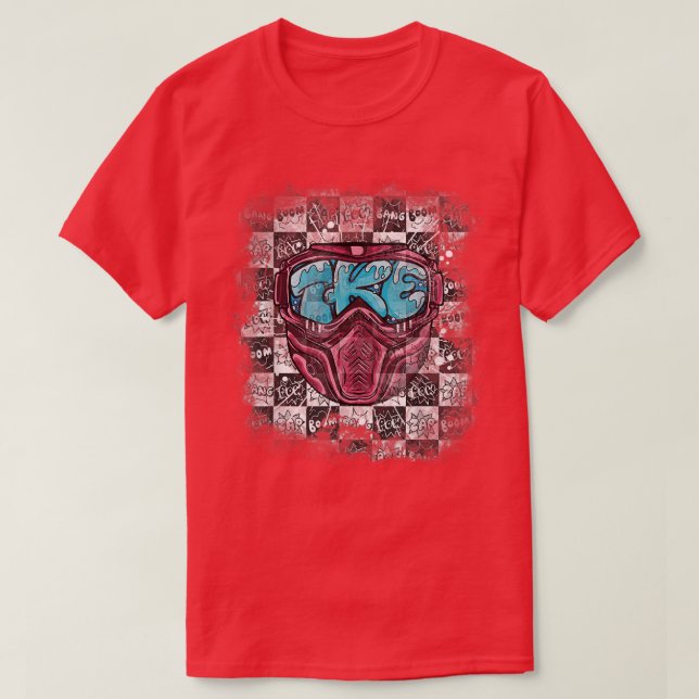 Ski Snowboard Rainbow Goggles Skiing Mountain Ape T Shirt (Design framsida)