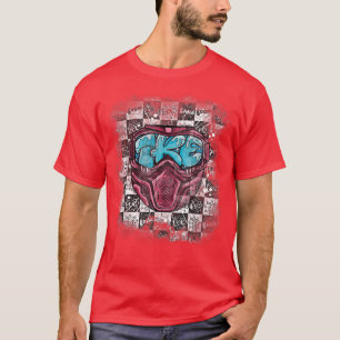 Ski Snowboard Rainbow Goggles Skiing Mountain Ape T Shirt