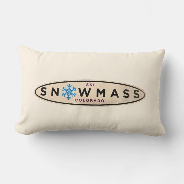Ski Snowmass Throw Pillow Lumbarkudde (Framsida)