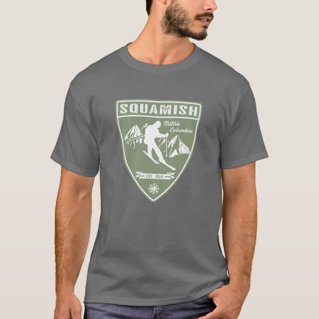 Ski Squamous British Columbia T Shirt (Framsida)