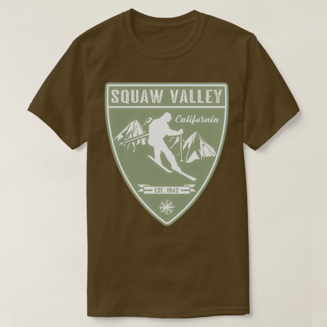 Ski Squaw Valley California T Shirt (Design framsida)