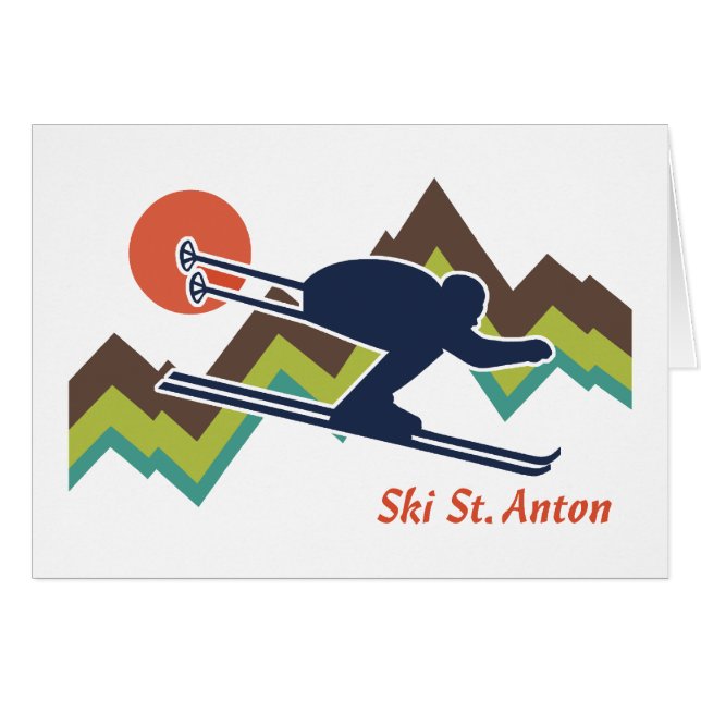 Ski St. Anton Hälsningskort (Framsidan Horizontal)