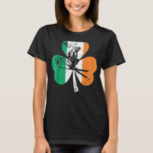 Ski St Patrick S Day Shamrock Ireland Flagga T Shirt