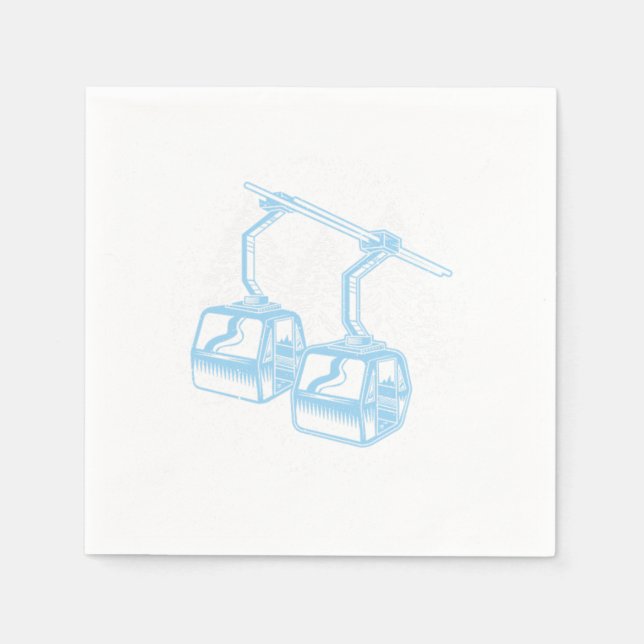 Ski Station Winter Sports Mountain Skier Gift Pappersservett (Framsidan)