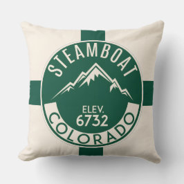 Ski Steamboat Throw Pillow Kudde