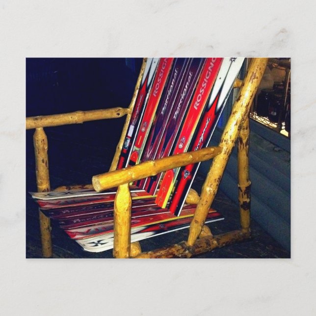 Ski-stol Coola Sak att göra med gammalt skal Vykort (Framsida)