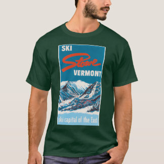 Ski Stowe Vermont Ski Capital of the Öster Vintage T Shirt