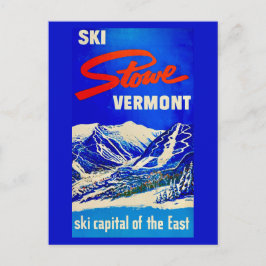 Ski Stowe Vermont Vintage vykort