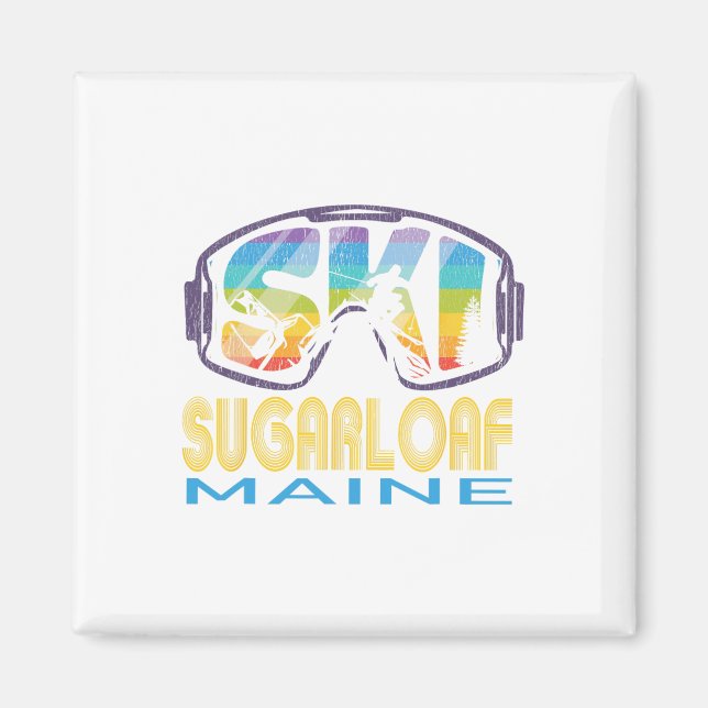 Ski Sugarloaf Maine skidtur  Magnet (Framsidan)