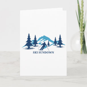 Ski Sundown Connecticut Skidort Skidåkning Skidåka Kort