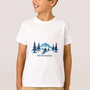 Ski Sundown Connecticut Skidort Skidåkning Skidåka T Shirt