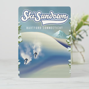 Ski Sundown Hartford Connecticut ski poster
