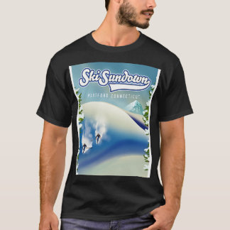 Ski Sundown New Hartford ski poster T Shirt
