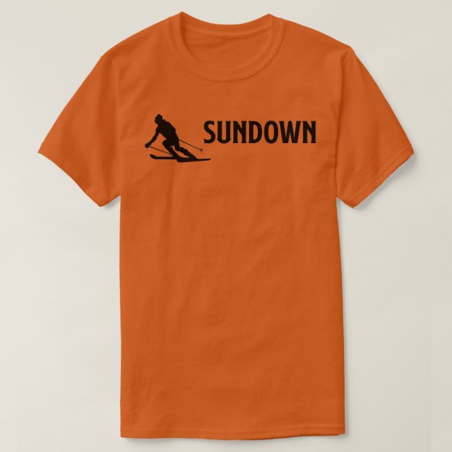 Ski Sundown Sundown Mountain Resort CT Skiing T Shirt (Design framsida)