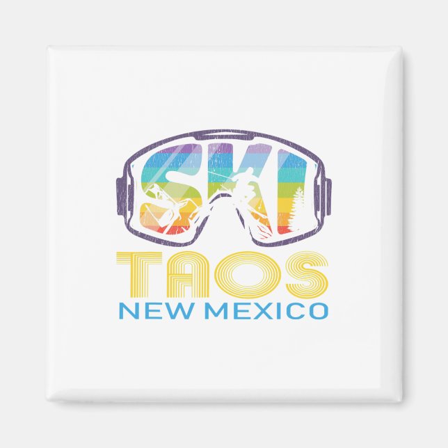 Ski Taos New Mexico Skiing Vacation  Magnet (Framsidan)