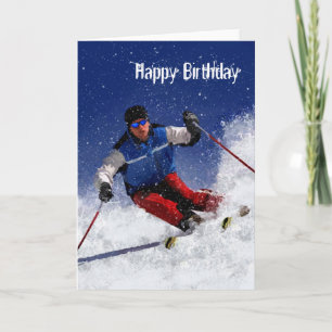 Ski Tävla Ner berget Kort