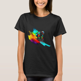 Ski Tävla Rainbow T Shirt
