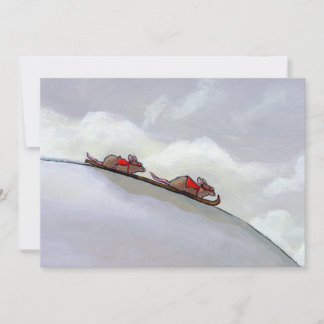 Ski tävla råttor roligt uique art skij råtta lack