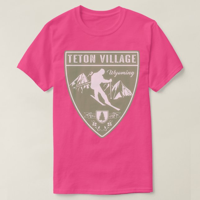 Ski Teton Village Wyoming T Shirt (Design framsida)