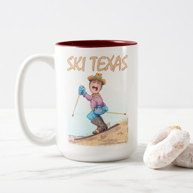 Ski Texas  Två-Tonad Mugg (Med munk)
