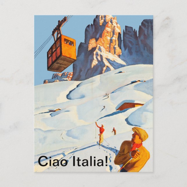 Ski Track i Italien Vykort (Framsida)
