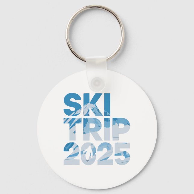Ski Trip 2025 Men Women Funny Skiing 1  Nyckelring (Framsida)