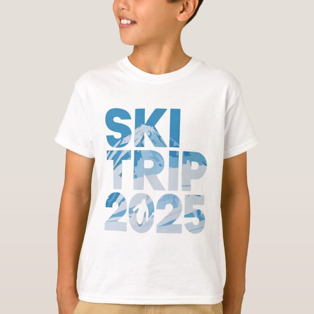 Ski Trip 2025 Men Women Funny Skiing 1  T Shirt (Framsida)
