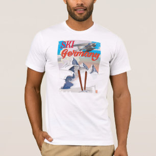 Ski Tyskland vintage resor poster T Shirt