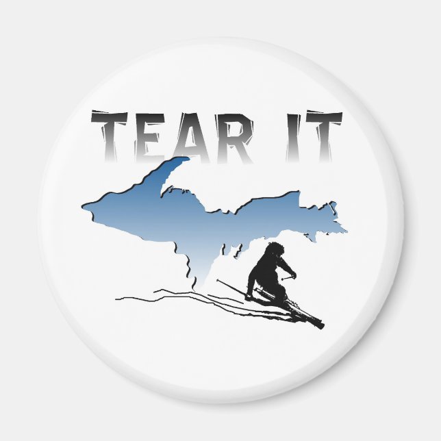 Ski Upper Michigan Magnet (Framsidan)