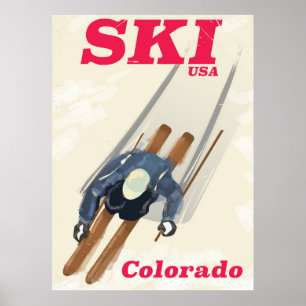 Ski USA Colorado-reseaffisch Poster