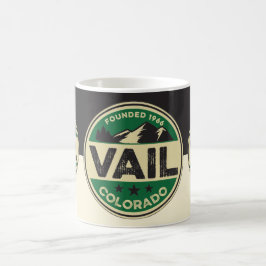 Ski Vail Svart & Tan Mugg