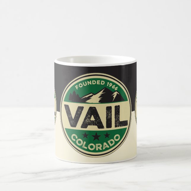 Ski Vail Svart & Tan Mugg (Center)