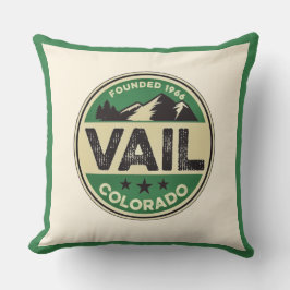 Ski Vail Throw Pillow Kudde
