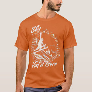 Ski Val d'Isere, France Vintage Snow Skiing Vacati T Shirt