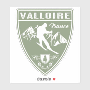 Ski Valloire Frankrike Klistermärken