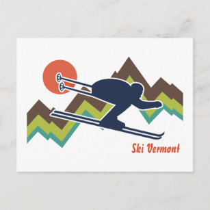 Ski Vermont Vykort