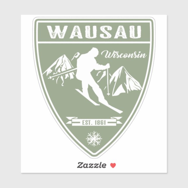 Ski Wausau Wisconsin Klistermärken (Ark)