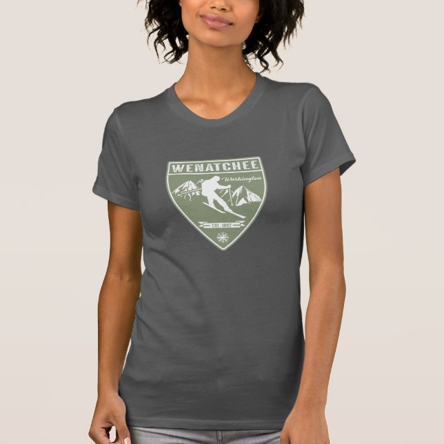 Ski Wenatchee Washington T Shirt (Framsida)