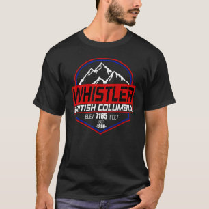 Ski Whistler B C Canada Skiing and Mountain Biking T Shirt