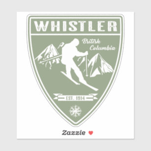 Ski Whistler British Columbia Klistermärken