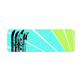 Ski Winter Sport-etikett Returadress Etikett