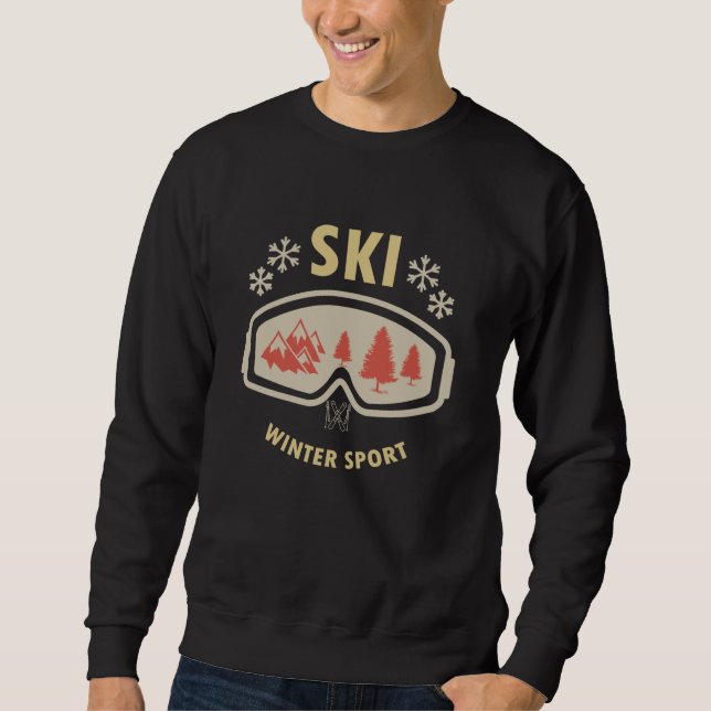 Ski Winter Sport Lång Ärmad Tröja (Framsida)