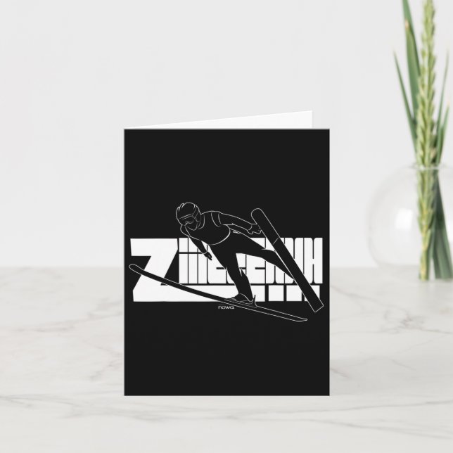 Ski Winter Sport Nordic Combination Ski Jumping Kort (Framsida)