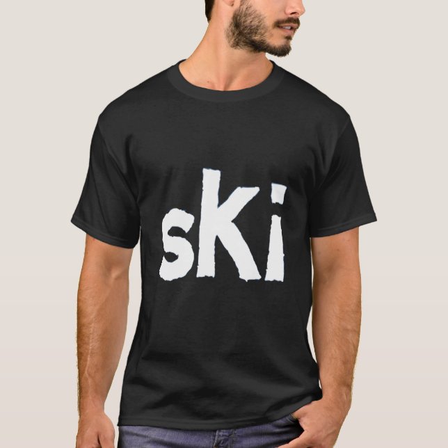 Ski Winter Sports T Shirt (Framsida)